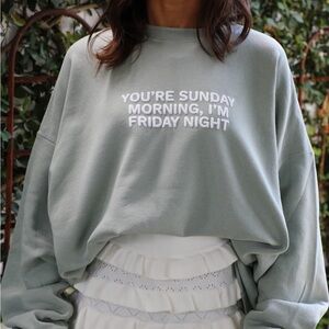 skull house designs sunday morning crewneck